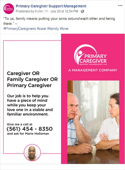 Primary Caregivers Facebook Post 1